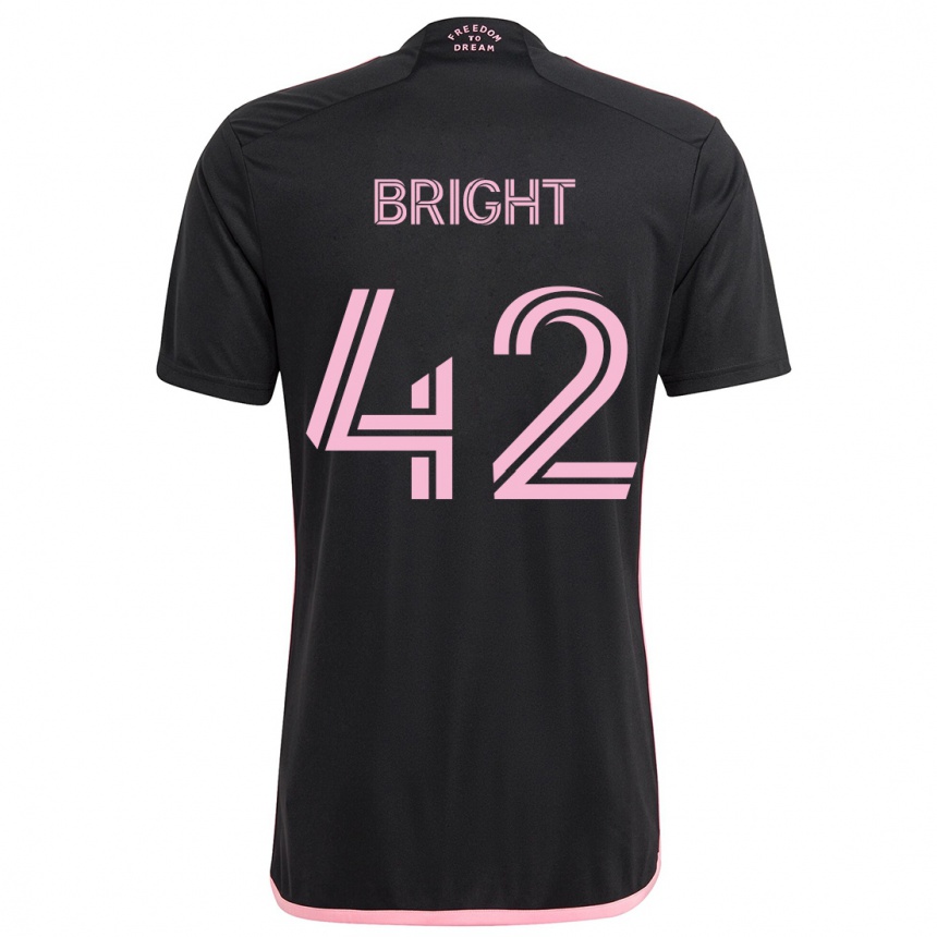 Enfant Football Maillot Yannick Bright #42 Noir Tenues Extérieur 2024/25