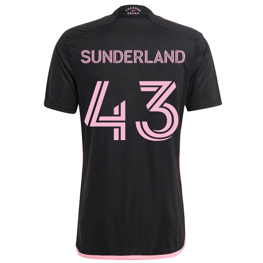 Enfant Football Maillot Lawson Sunderland #43 Noir Tenues Extérieur 2024/25