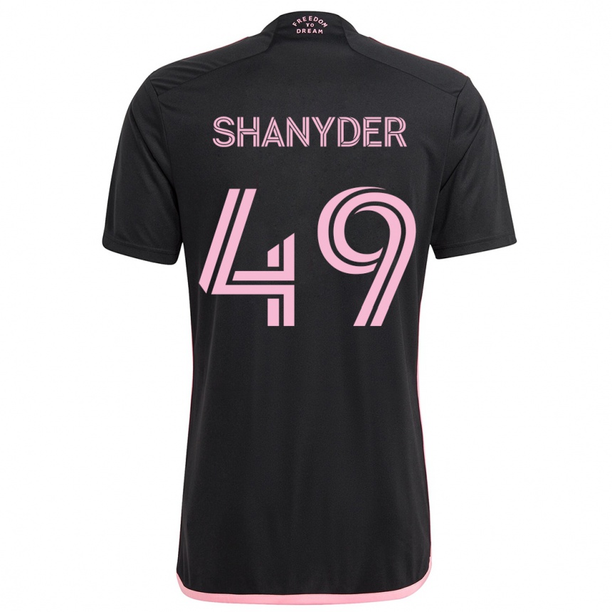 Enfant Football Maillot Shanyder Borgelin #49 Noir Tenues Extérieur 2024/25