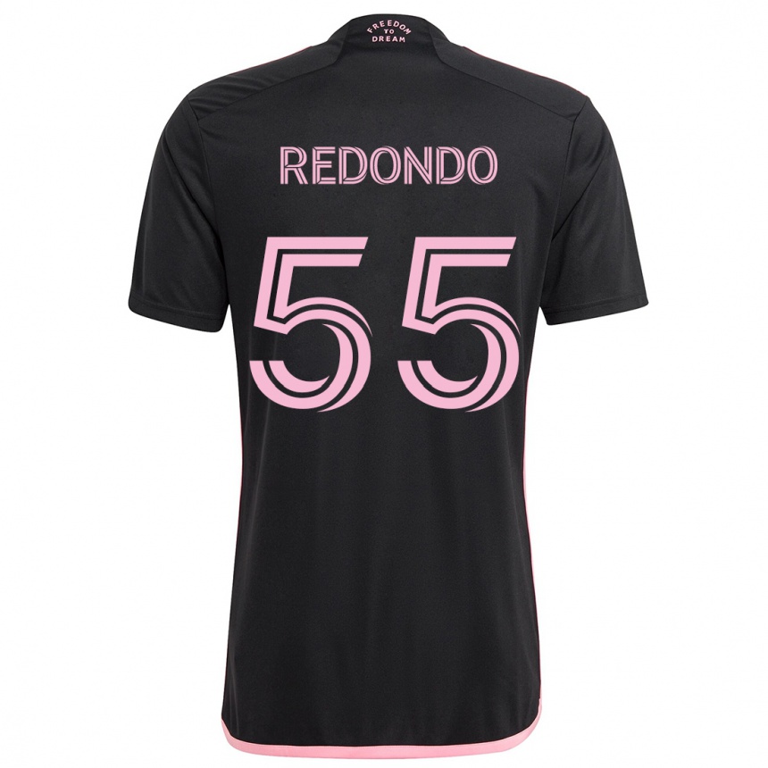 Enfant Football Maillot Federico Redondo #55 Noir Tenues Extérieur 2024/25