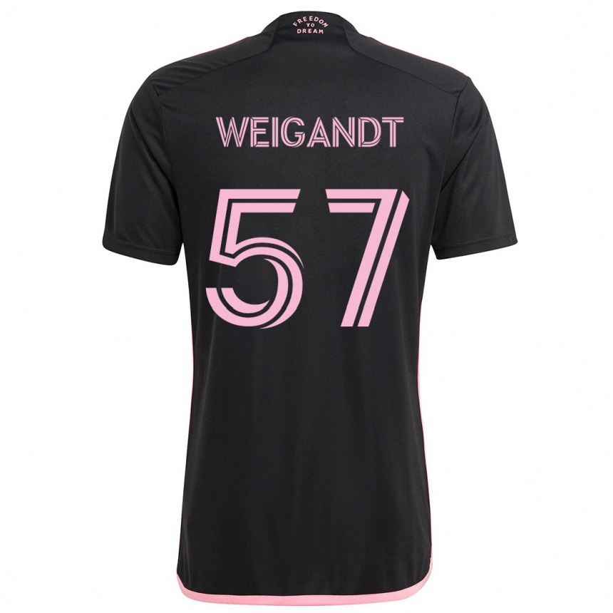 Enfant Football Maillot Marcelo Weigandt #57 Noir Tenues Extérieur 2024/25