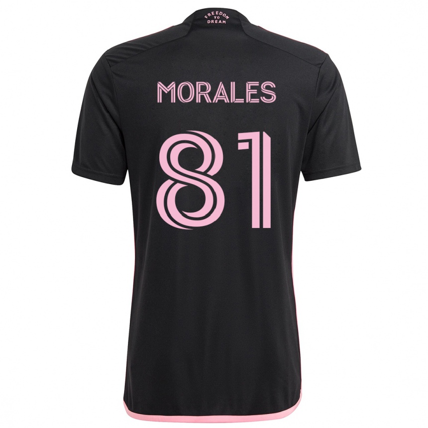 Enfant Football Maillot Santiago Morales #81 Noir Tenues Extérieur 2024/25