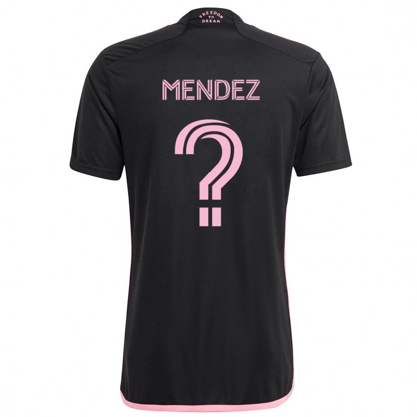 Enfant Football Maillot Dylan Mendez #0 Noir Tenues Extérieur 2024/25