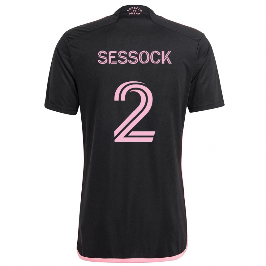 Enfant Football Maillot Nykolas Sessock #2 Noir Tenues Extérieur 2024/25