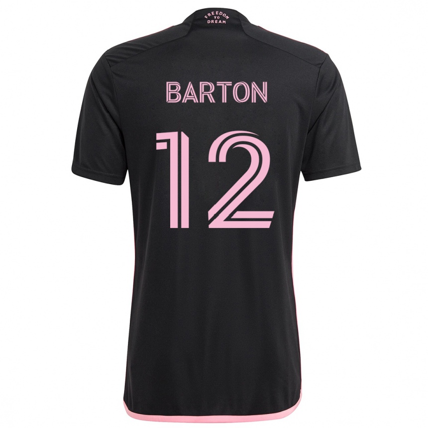 Enfant Football Maillot Tye Barton #12 Noir Tenues Extérieur 2024/25