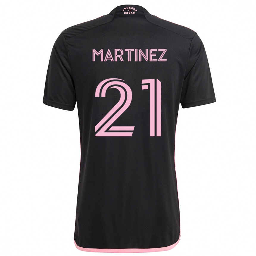 Enfant Football Maillot Derrek Martinez #21 Noir Tenues Extérieur 2024/25