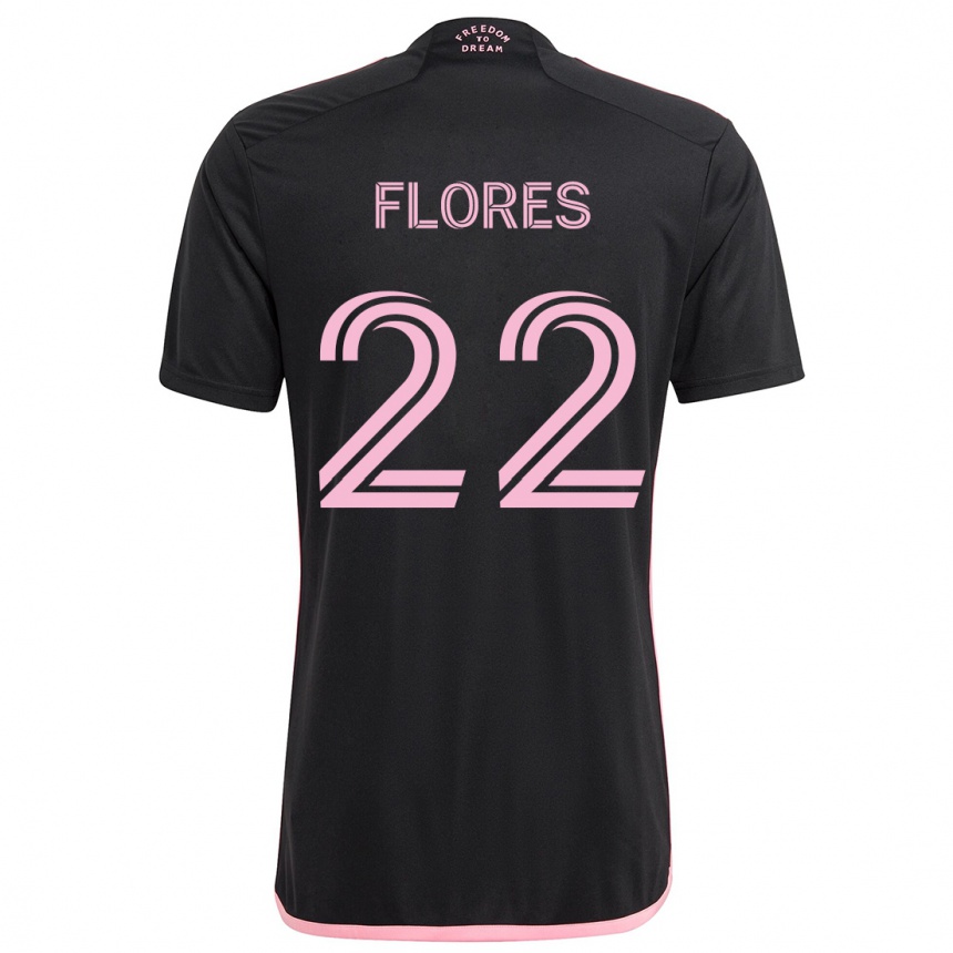 Enfant Football Maillot Alejandro Flores #22 Noir Tenues Extérieur 2024/25