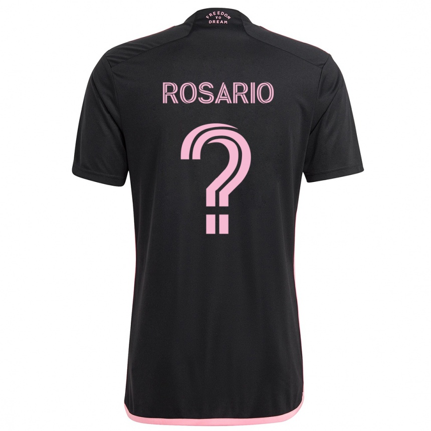 Enfant Football Maillot Adrian Rosario #0 Noir Tenues Extérieur 2024/25