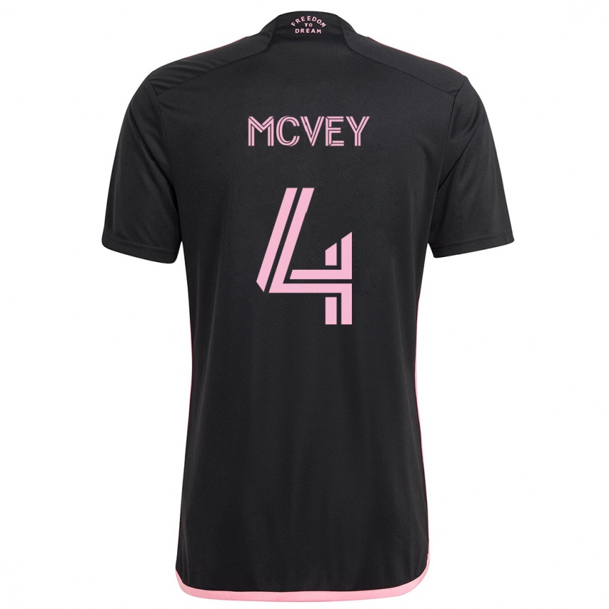 Enfant Football Maillot Christopher Mcvey #4 Noir Tenues Extérieur 2024/25