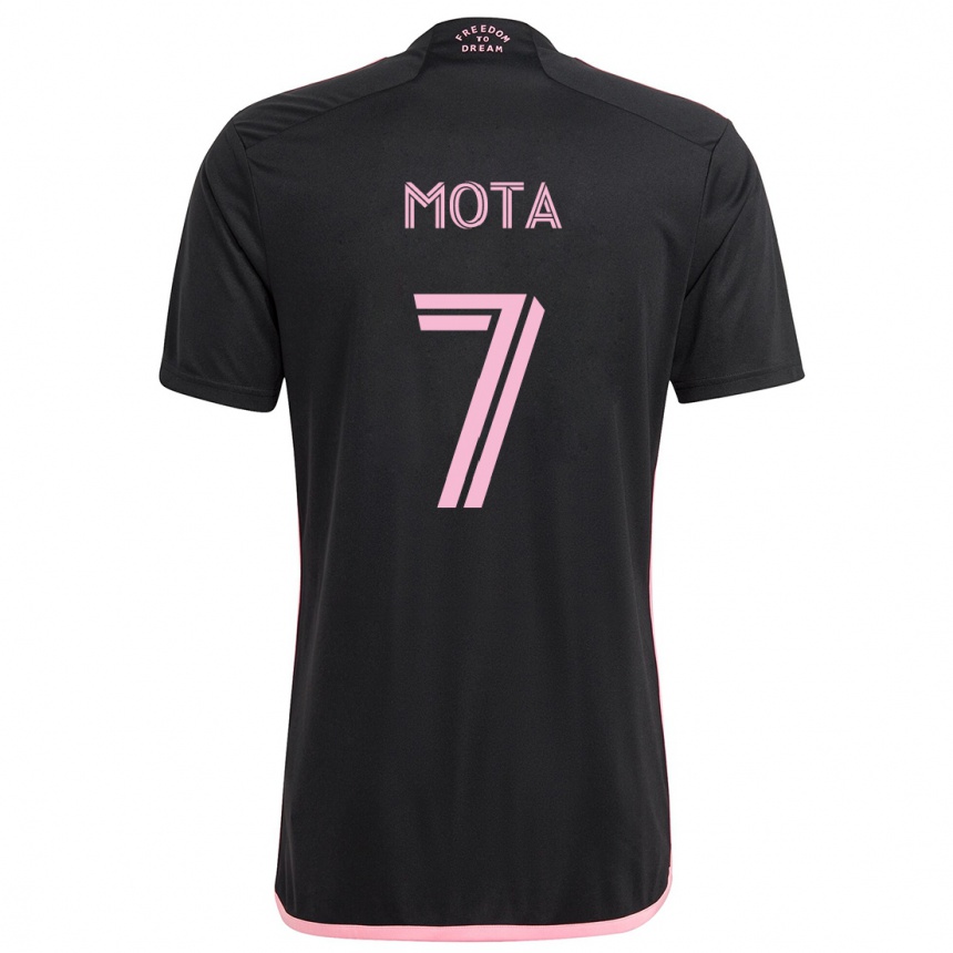 Enfant Football Maillot Jean Mota #7 Noir Tenues Extérieur 2024/25