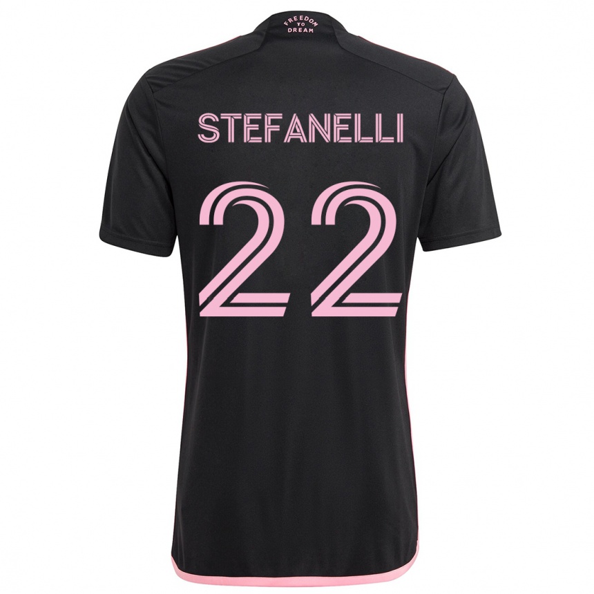 Enfant Football Maillot Nicolás Stefanelli #22 Noir Tenues Extérieur 2024/25