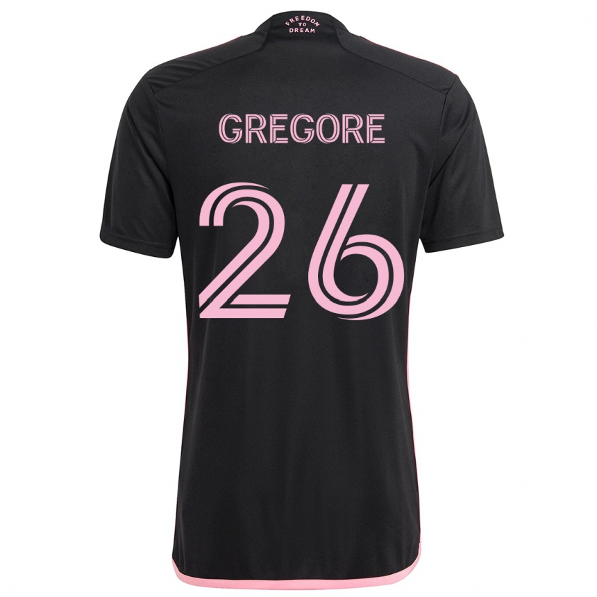 Enfant Football Maillot Gregore #26 Noir Tenues Extérieur 2024/25