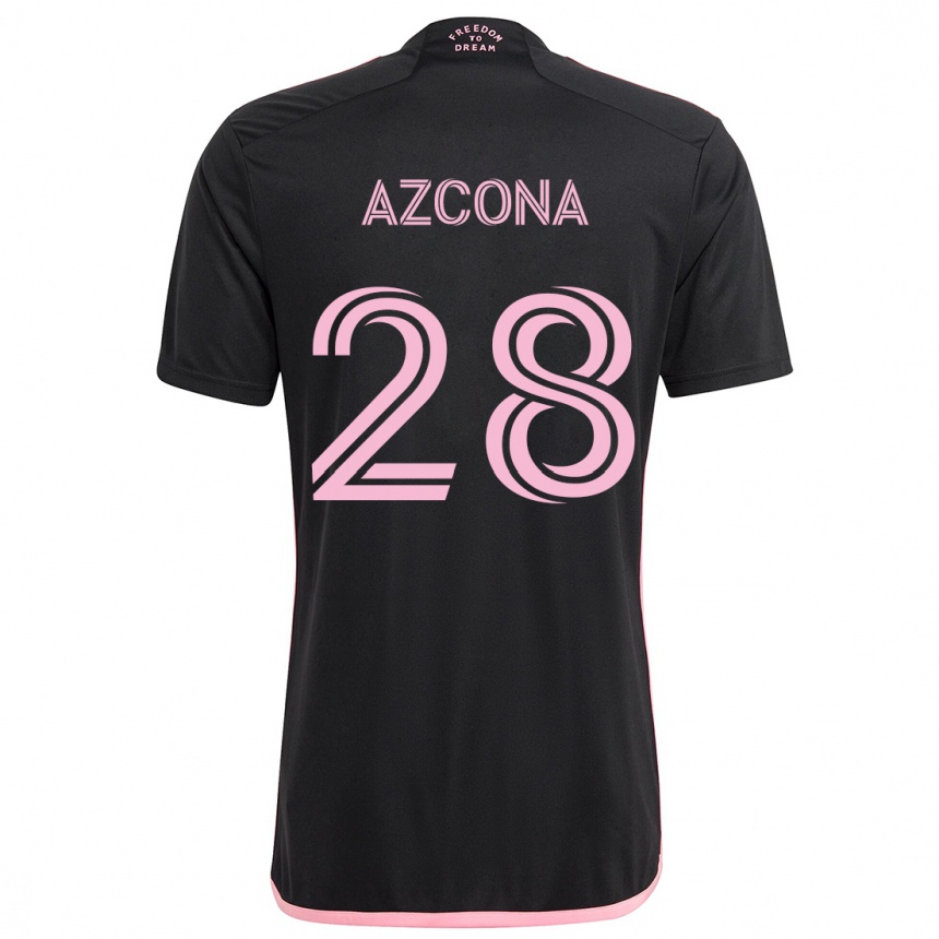 Enfant Football Maillot Edison Azcona #28 Noir Tenues Extérieur 2024/25