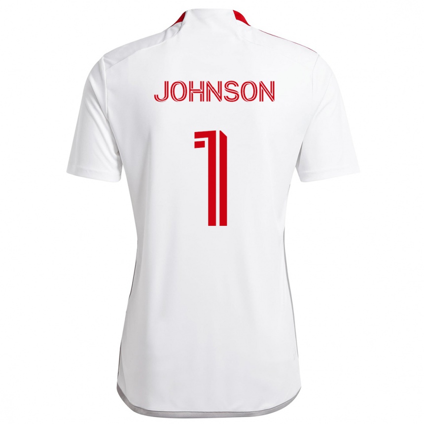 Enfant Football Maillot Sean Johnson #1 Blanc Rouge Tenues Extérieur 2024/25