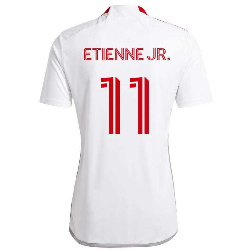 Enfant Football Maillot Derrick Etienne Jr. #11 Blanc Rouge Tenues Extérieur 2024/25