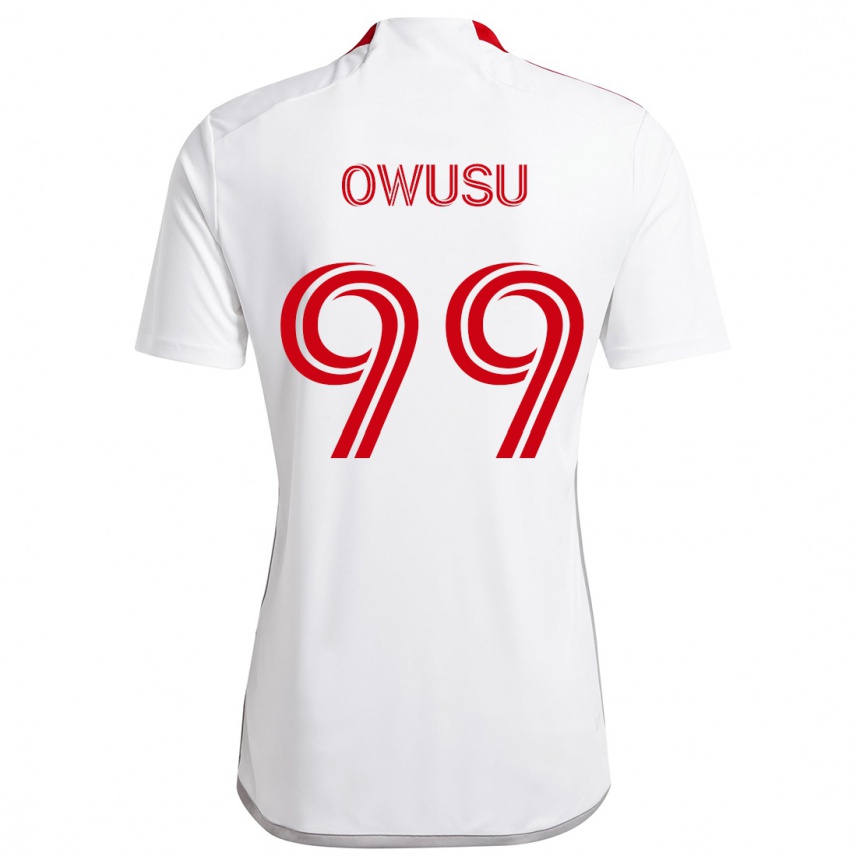 Enfant Football Maillot Prince Osei Owusu #99 Blanc Rouge Tenues Extérieur 2024/25