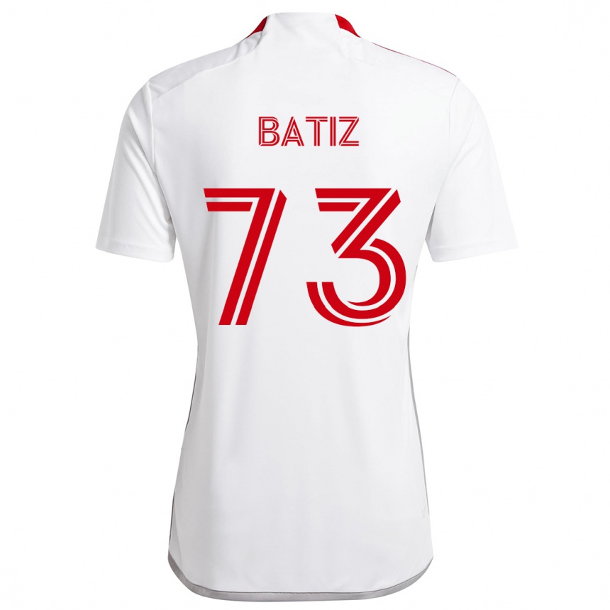 Enfant Football Maillot Jesus Batiz #73 Blanc Rouge Tenues Extérieur 2024/25