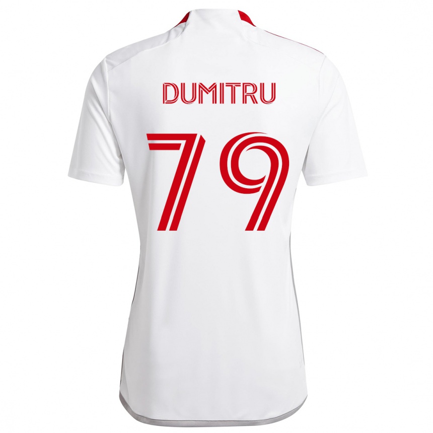 Enfant Football Maillot Andrei Dumitru #79 Blanc Rouge Tenues Extérieur 2024/25