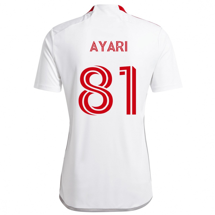 Enfant Football Maillot Hassan Ayari #81 Blanc Rouge Tenues Extérieur 2024/25