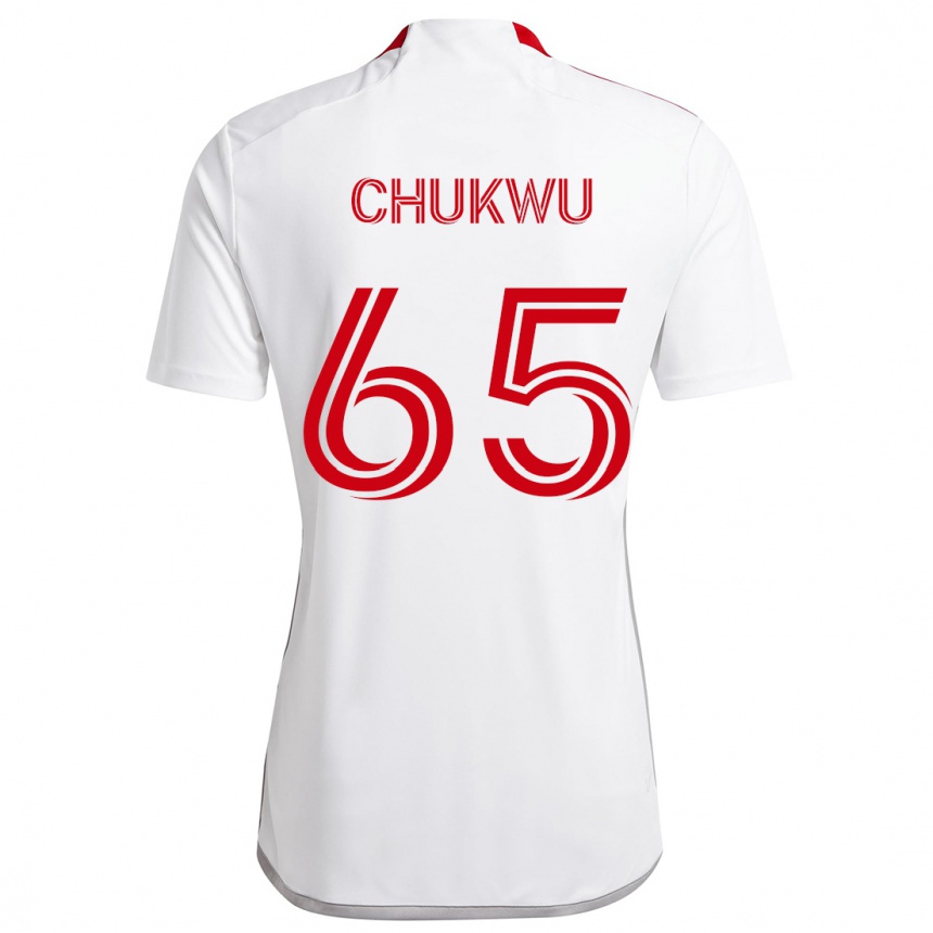 Enfant Football Maillot Joses Chukwu #65 Blanc Rouge Tenues Extérieur 2024/25