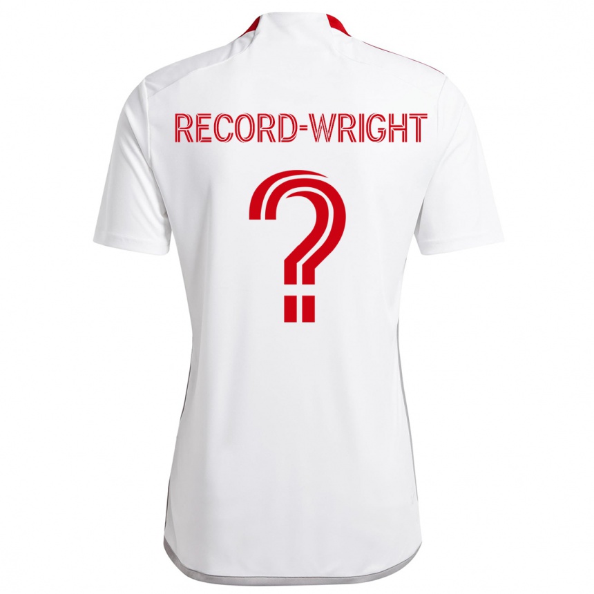 Enfant Football Maillot Kemari Record-Wright #0 Blanc Rouge Tenues Extérieur 2024/25