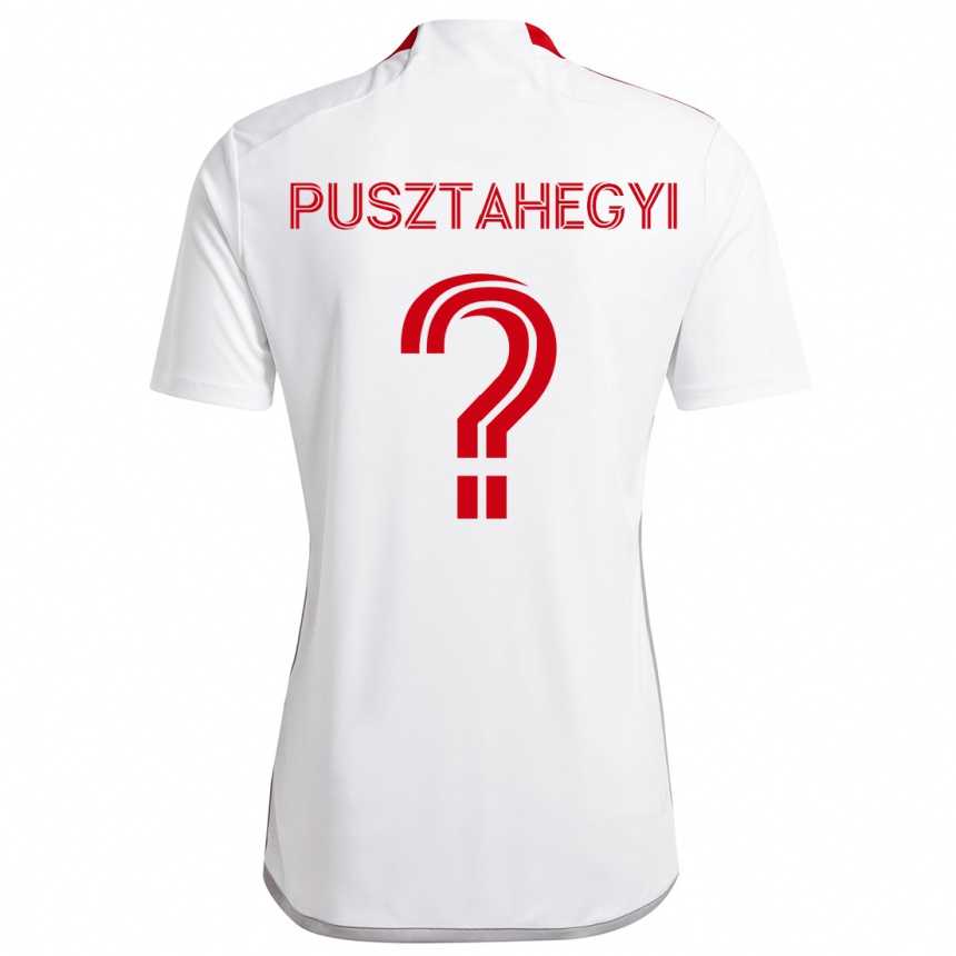 Enfant Football Maillot Tristan Pusztahegyi #0 Blanc Rouge Tenues Extérieur 2024/25