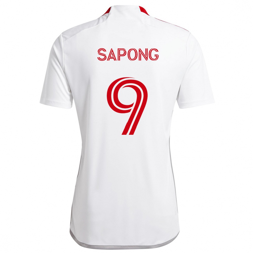 Enfant Football Maillot C.j. Sapong #9 Blanc Rouge Tenues Extérieur 2024/25