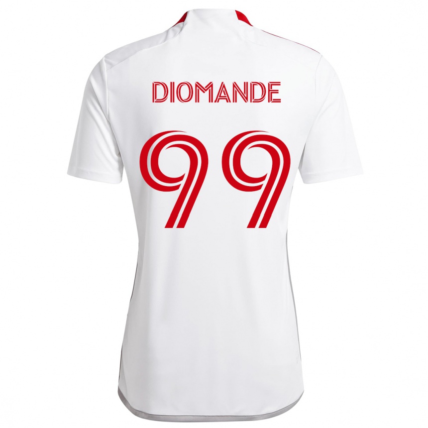 Enfant Football Maillot Adama Diomande #99 Blanc Rouge Tenues Extérieur 2024/25