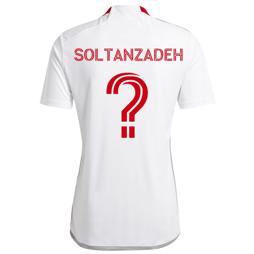 Enfant Football Maillot Shayan Soltanzadeh #0 Blanc Rouge Tenues Extérieur 2024/25