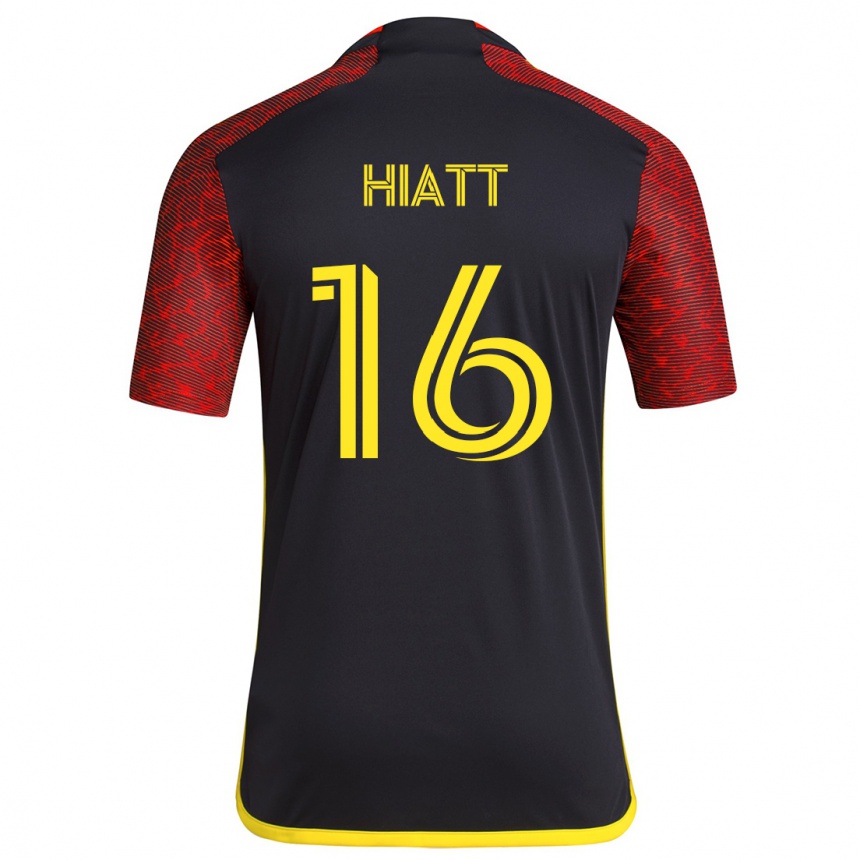 Enfant Football Maillot Samantha Hiatt #16 Rouge Noir Tenues Extérieur 2024/25