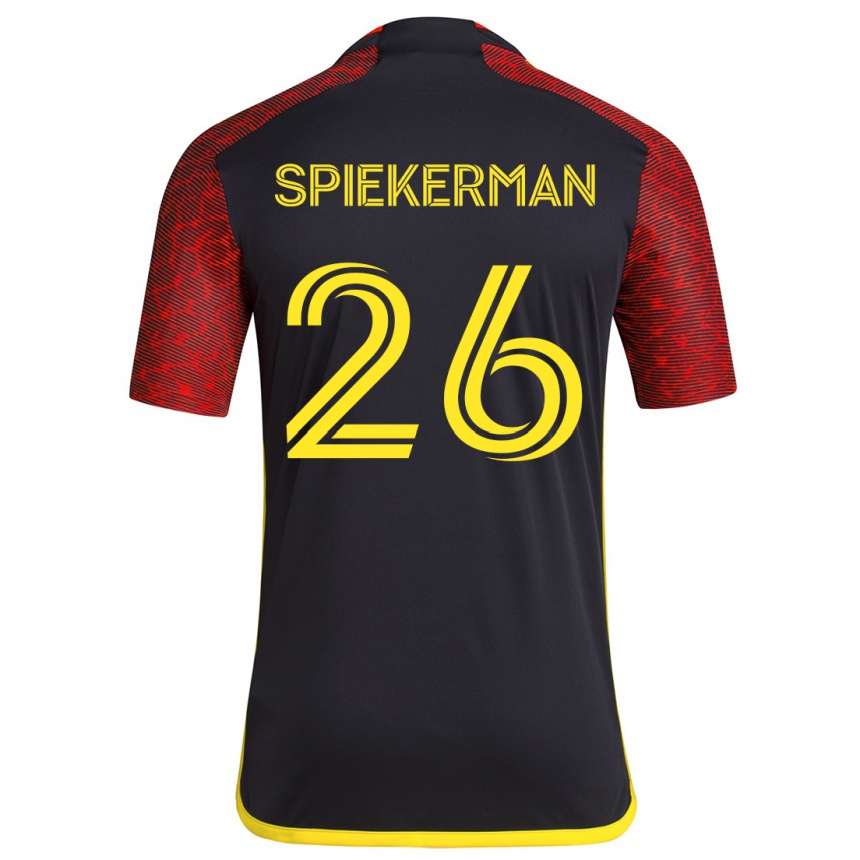 Enfant Football Maillot Stephanie Spiekerman #26 Rouge Noir Tenues Extérieur 2024/25