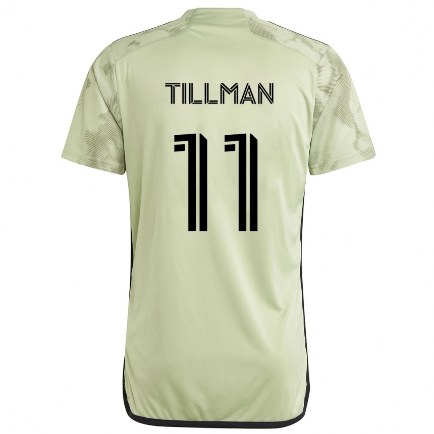 Enfant Football Maillot Timothy Tillman #11 Vert Clair Tenues Extérieur 2024/25