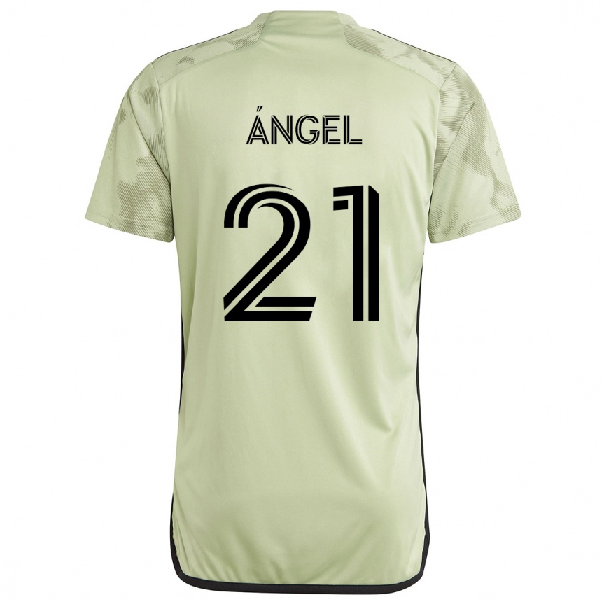 Enfant Football Maillot Tomás Ángel #21 Vert Clair Tenues Extérieur 2024/25