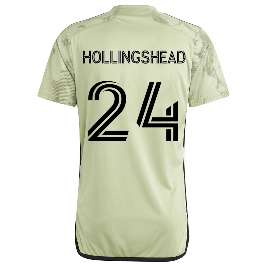 Enfant Football Maillot Ryan Hollingshead #24 Vert Clair Tenues Extérieur 2024/25