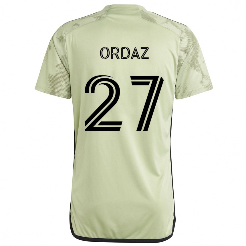 Enfant Football Maillot Nathan Ordaz #27 Vert Clair Tenues Extérieur 2024/25