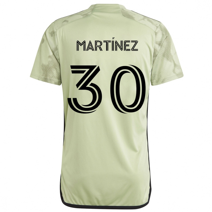 Enfant Football Maillot David Martínez #30 Vert Clair Tenues Extérieur 2024/25