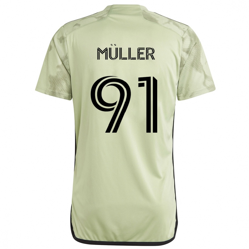 Enfant Football Maillot Luis Müller #91 Vert Clair Tenues Extérieur 2024/25