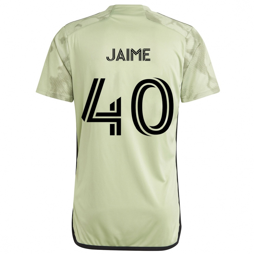 Enfant Football Maillot Christopher Jaime #40 Vert Clair Tenues Extérieur 2024/25