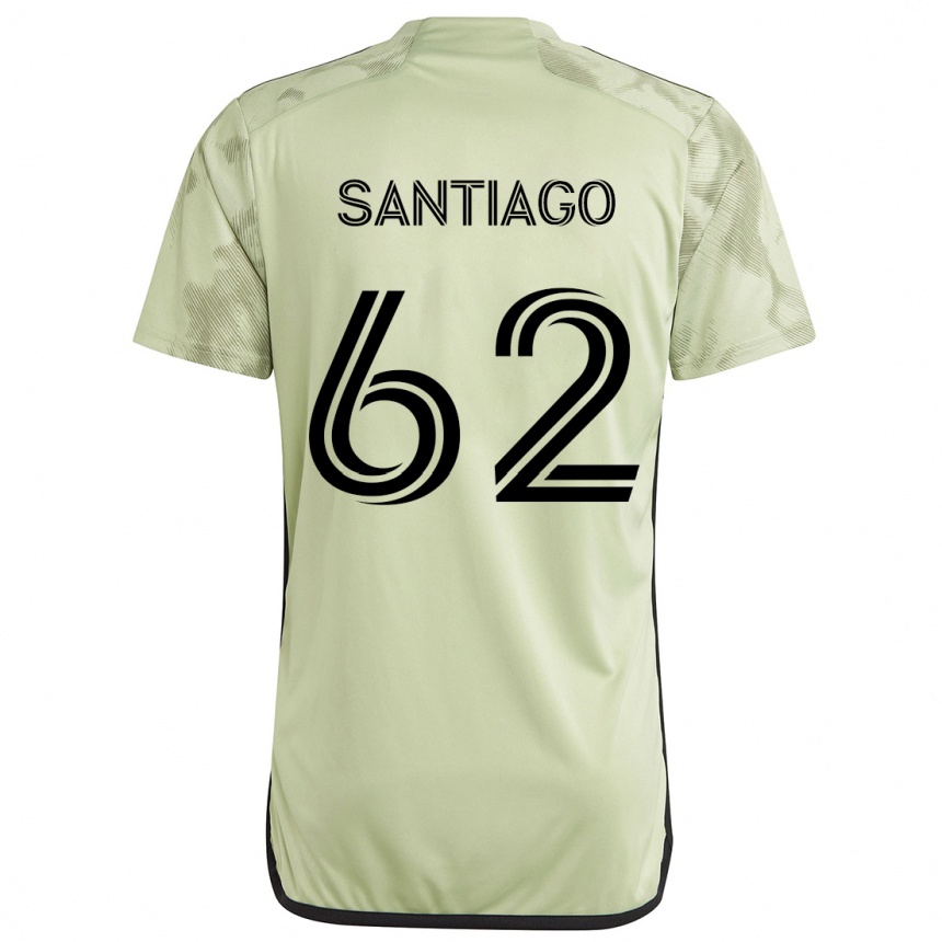 Enfant Football Maillot Joshua Santiago #62 Vert Clair Tenues Extérieur 2024/25