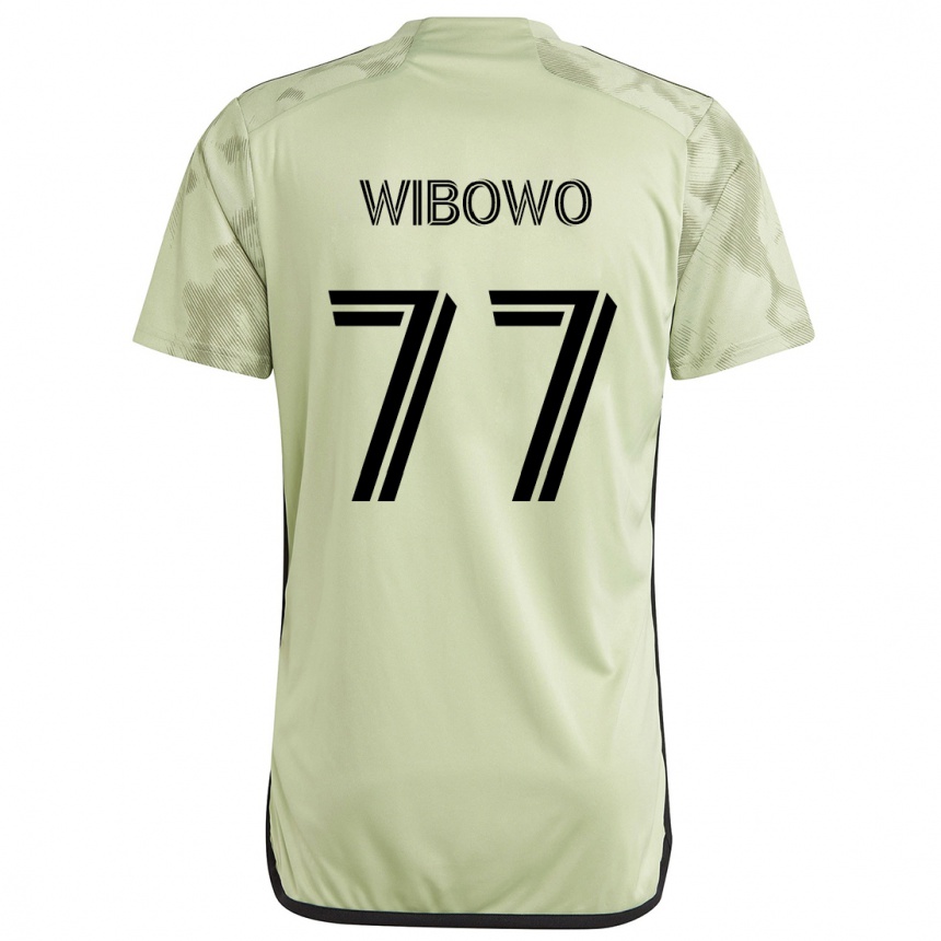 Enfant Football Maillot Adrian Wibowo #77 Vert Clair Tenues Extérieur 2024/25