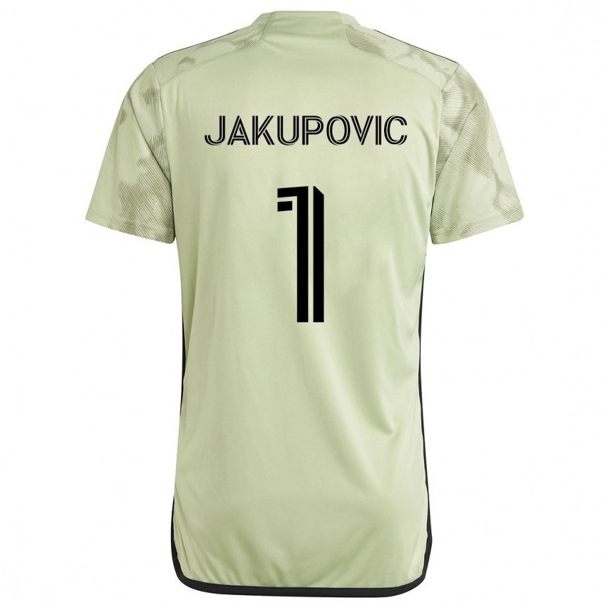 Enfant Football Maillot Eldin Jakupović #1 Vert Clair Tenues Extérieur 2024/25