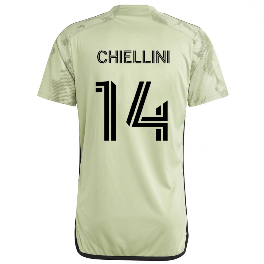 Enfant Football Maillot Giorgio Chiellini #14 Vert Clair Tenues Extérieur 2024/25