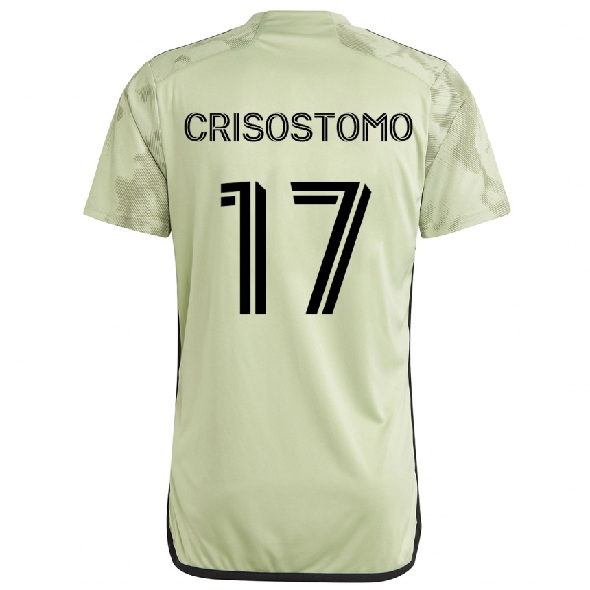 Enfant Football Maillot Danny Crisostomo #17 Vert Clair Tenues Extérieur 2024/25