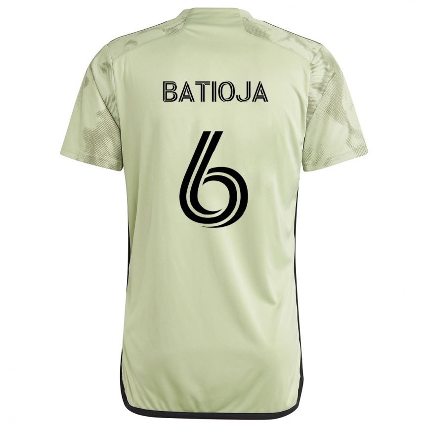 Enfant Football Maillot Jeremy Batioja #6 Vert Clair Tenues Extérieur 2024/25