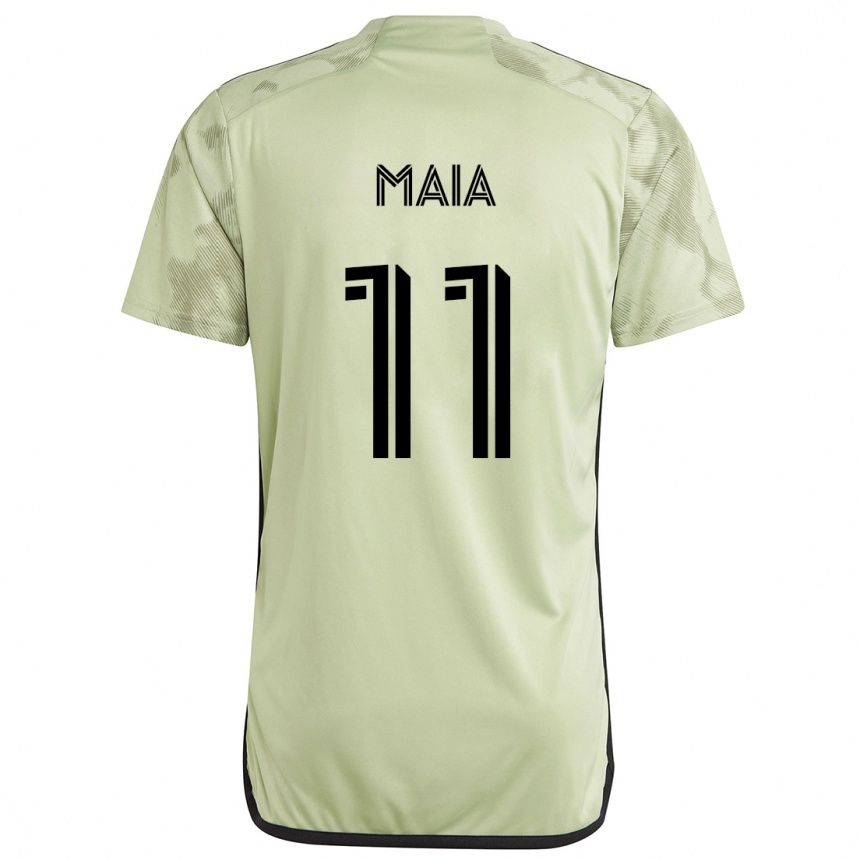 Enfant Football Maillot Matheus Maia #11 Vert Clair Tenues Extérieur 2024/25