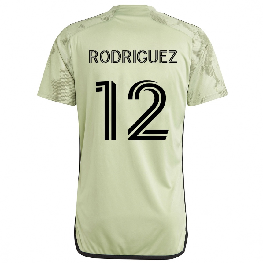 Enfant Football Maillot Jeremi Rodríguez #12 Vert Clair Tenues Extérieur 2024/25