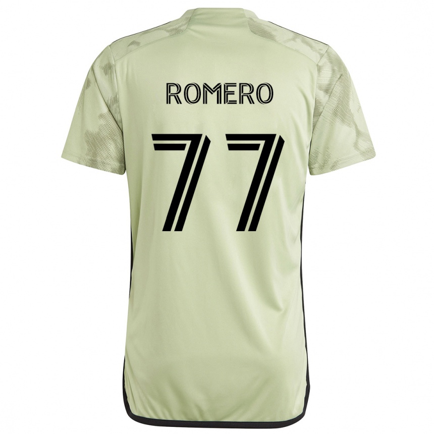 Enfant Football Maillot Alexander Romero #77 Vert Clair Tenues Extérieur 2024/25