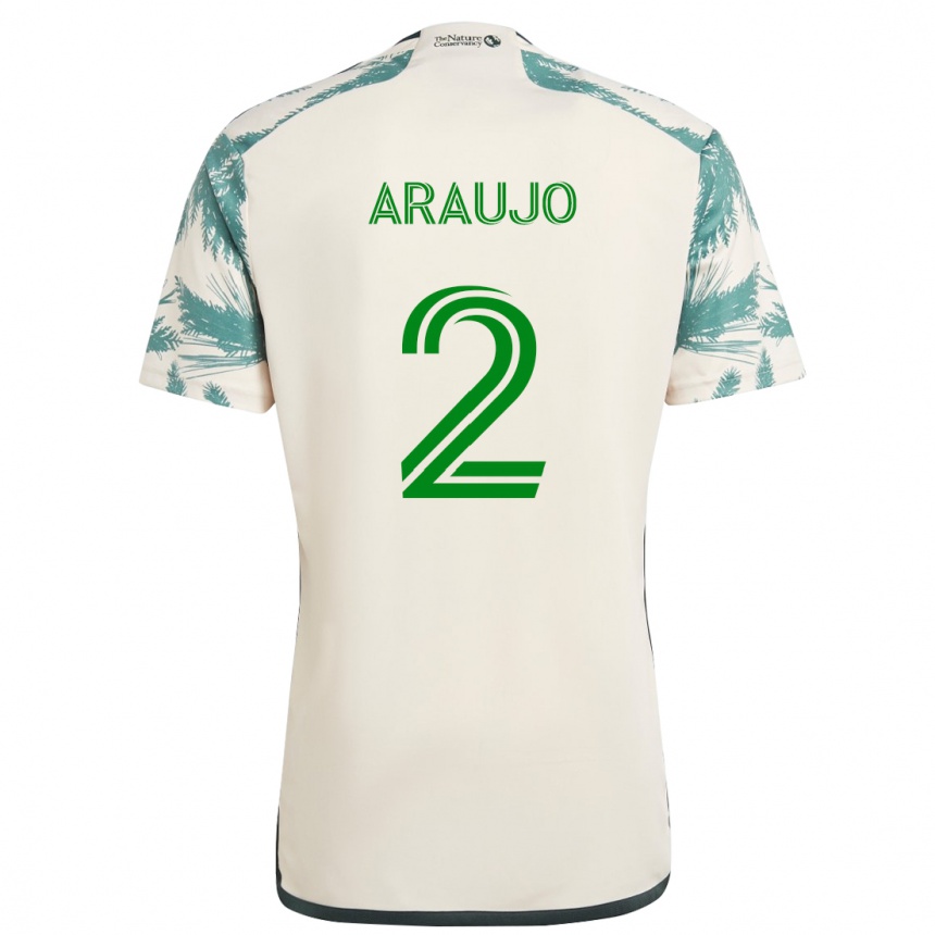 Enfant Football Maillot Miguel Araujo #2 Beige Marron Tenues Extérieur 2024/25