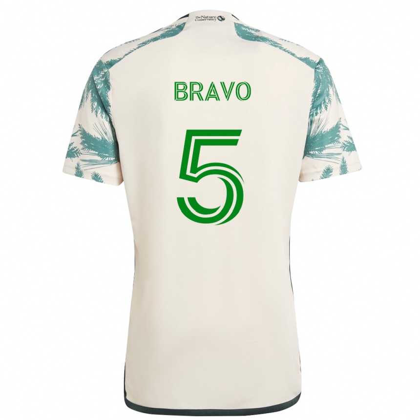 Enfant Football Maillot Claudio Bravo #5 Beige Marron Tenues Extérieur 2024/25