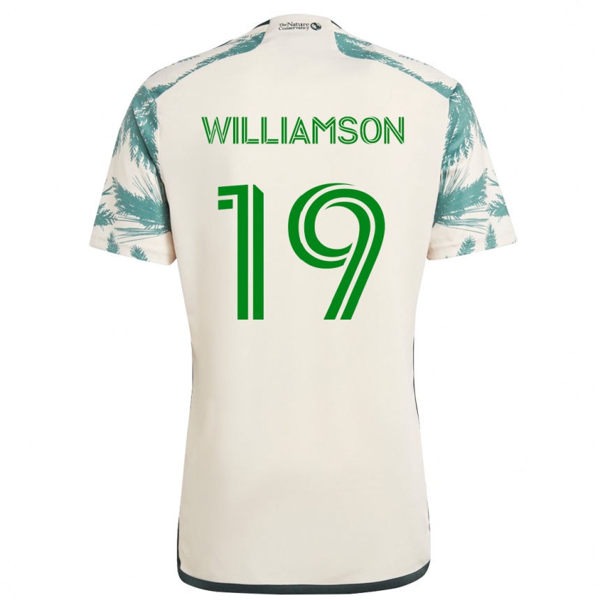 Enfant Football Maillot Eryk Williamson #19 Beige Marron Tenues Extérieur 2024/25